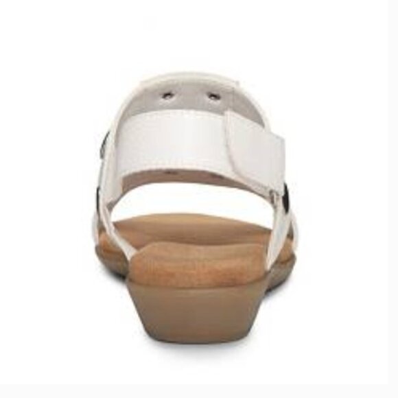 AEROSOLES At Heart White Gladiator Silver Studded, Size 9 - Picture 8 of 11